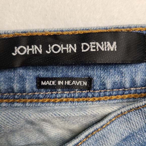 John John Distressed Bootcut Mid Rise Blue Brazilian Jeans US 8 Waist 28  2030 - Picture 6 of 9